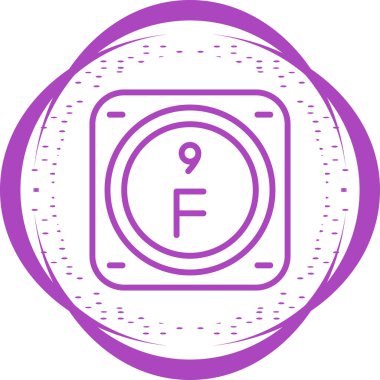 Kimyasal elementin ağ basit illüstrasyonu