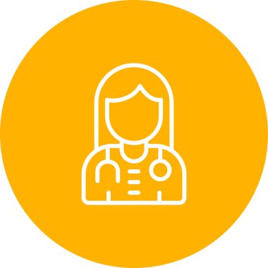 Soyut renk düz vektör doktor avatarı