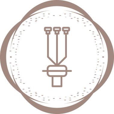 Kablo Sonlandırma Kit simgesi, vektör illüstrasyonu