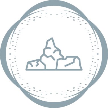 Taş Web simgesi, basit vektör illüstrasyonu