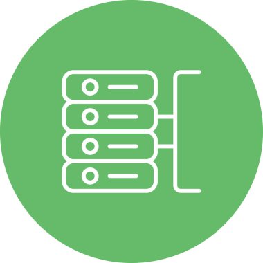 Veritabanı modern simgesinin vektör çizimi                   