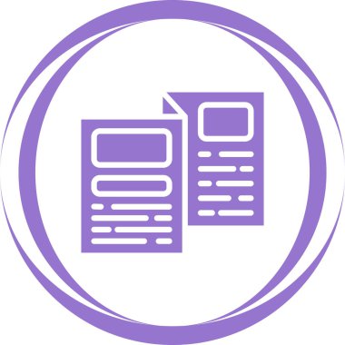 Broşür modern simgesinin vektör çizimi