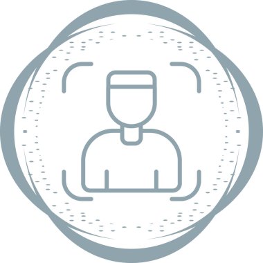 Portre. Web simgesi basit illüstrasyon