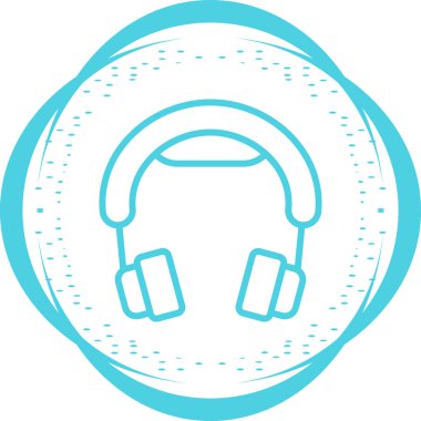 kulaklık simgesi web illüstrasyonu