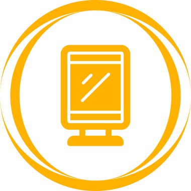 Vektör illüstrasyon Bilgisayar Masaüstü simgesi