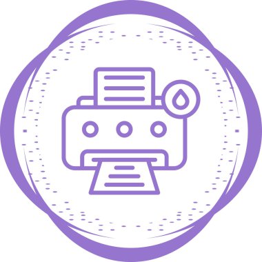 Yazıcı simgesi vektör illüstrasyonu 