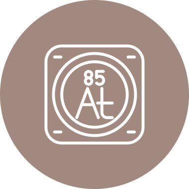 Kimyasal elementin ağ basit illüstrasyonu