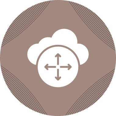 bulut web simgesi vektör illüstrasyonu