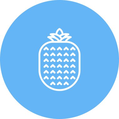 Kopya alanı için arka planda ananas meyve simgesi izole edildi 