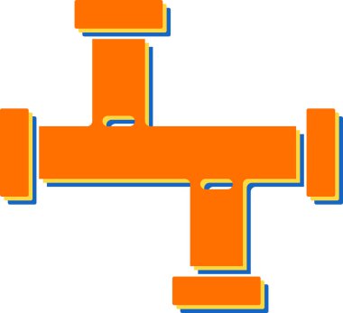 Kanal Borusu ikon vektör illüstrasyonu