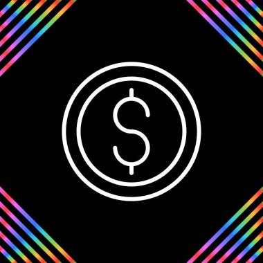 Dolar simgesi vektör illüstrasyonu 