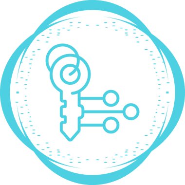 Elektronik anahtar. Web simgesi basit illüstrasyon 