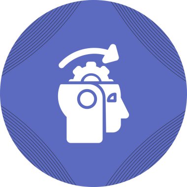 Makine Öğrenme simgesi. vektör illüstrasyonu      