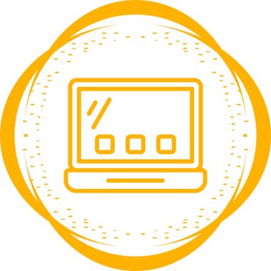 Dizüstü web simge vektör çizim         