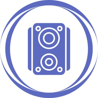 Konuşmacı. Web simgesi basit illüstrasyon 