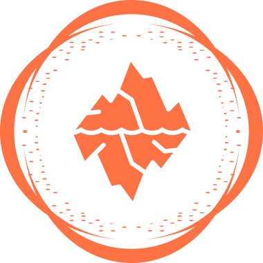 Buzul simgesinin basit doğrusal çizimi