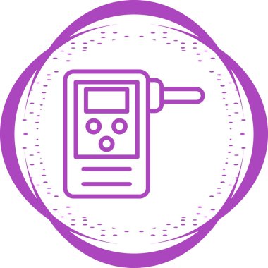 Breathalyzer simgesinin vektör illüstrasyonu