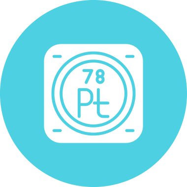 Platin kimyasal element ağ basit illüstrasyon