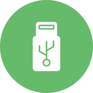 usb Web simgesi vektör illüstrasyonu
