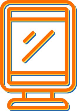 Vektör illüstrasyon Bilgisayar Masaüstü simgesi