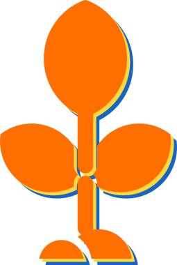 çiçek web simgesi vektör illüstrasyonu