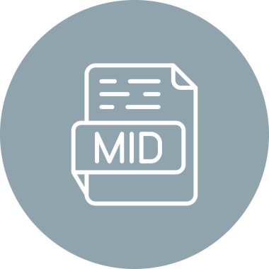 MID dosya biçimi vektör illüstrasyonu