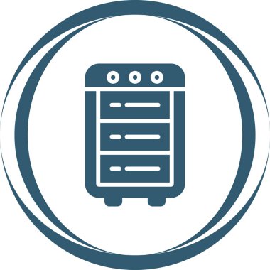 Sunucu modern simgesinin vektör illüstrasyonu               