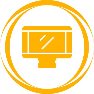 Bir monitör simgesinin basit web illüstrasyonu
