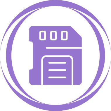 Sd Card web simgesi vektör illüstrasyonu