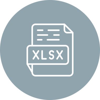 xlsx dosya biçimi vektör illüstrasyonu