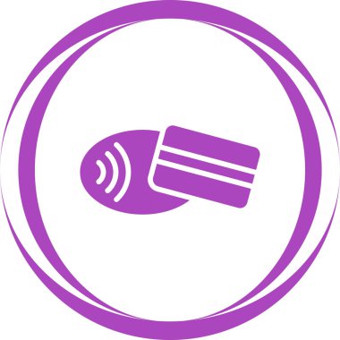 Temassız Ödeme simgesi, basit vektör illüstrasyonu 