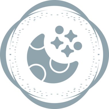 Ay ikonu vektör illüstrasyonu