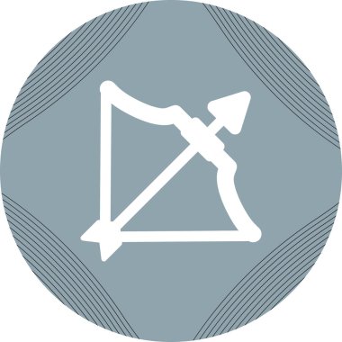 Aşk tanrısının yay simgesi, vektör illüstrasyonu