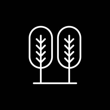 Huş ağaçları. Web simgesi basit illüstrasyon