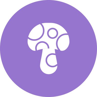 Mantar. Web simgesi basit illüstrasyon 