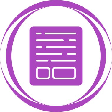 belge web simgesi vektör illüstrasyonu