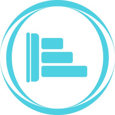 Sol hiza. Web simgesi basit illüstrasyon