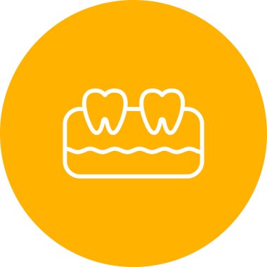 Diş simgesinin vektör illüstrasyonu