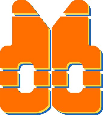 Yansıtıcı yelek simgesi web illüstrasyonu