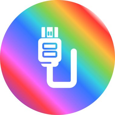 Modern hdmi simgesinin soyut vektör çizimi