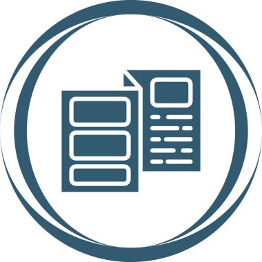 Broşür modern simgesinin vektör çizimi