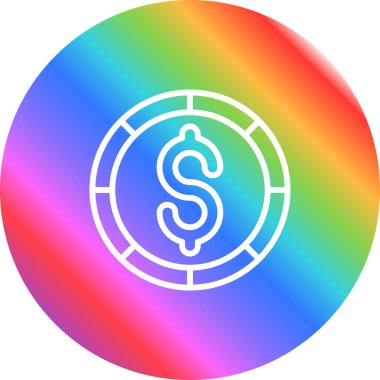 Dolar. Web simgesi basit illüstrasyon 