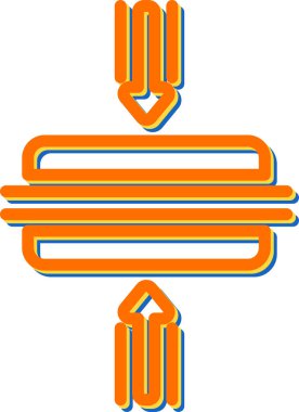 Yatay Birleştirme çizgi simgesi, düz sembol tasarımı. Bu basit element çizimi web ve mobil UI / UX için kullanılabilir.