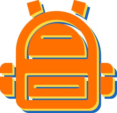 Sırt çantası. Web simgesi basit illüstrasyon