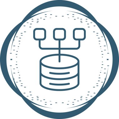  Veri modelleme. Web simgesi illüstrasyonu