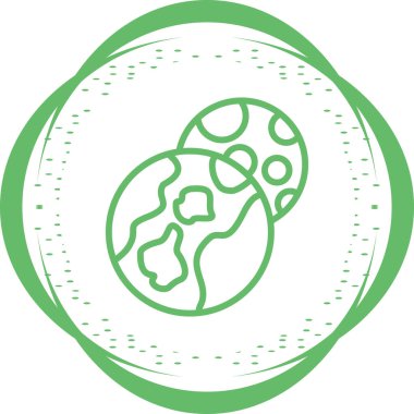 Dünya gezegeni vektör çizgisi simgesi