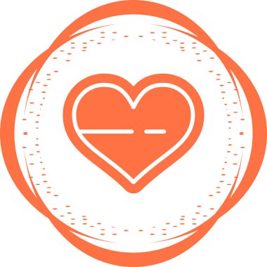 Kalp simgesinin vektör illüstrasyonu