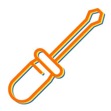 tornavida aracı simgesini, vektör çizim 