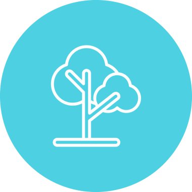 Ağaç. Web simgesi basit illüstrasyon