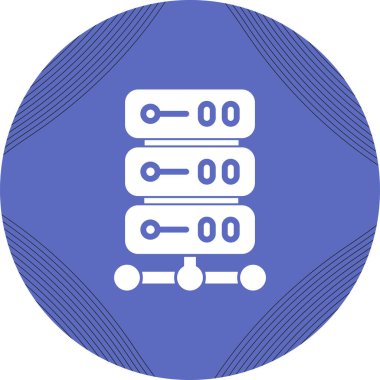 Veritabanı modern simgesinin vektör çizimi                   